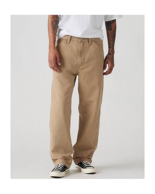 Levi's Natural 568 Straight Leg Jeans for men
