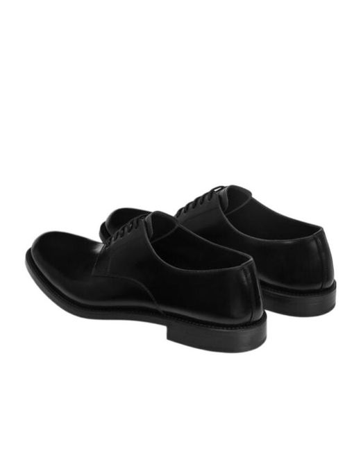 Dolce & Gabbana Black Lace-Up Derby Shoes for men