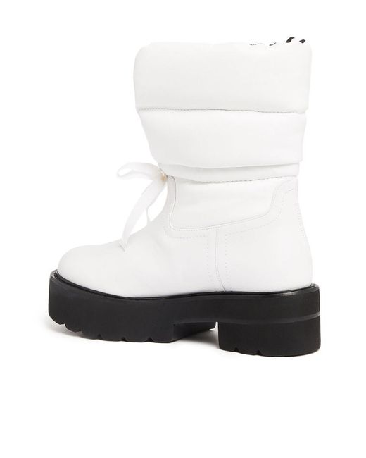 Stuart Weitzman White Round Head Boots