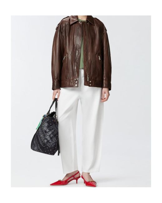 Pinko White Straight-Leg Jeans