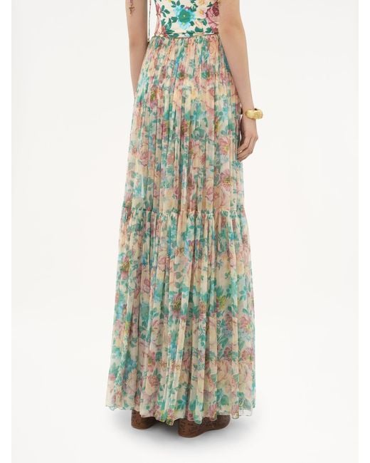 Chloé Green Chloé Gathered Maxi Skirt