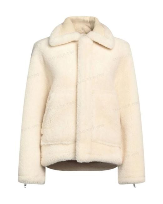 Jacquemus Natural Solidcolor Sheepskin Jacket