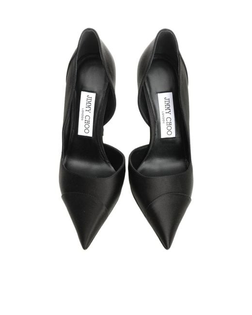 Jimmy Choo Black Brigitte 120 Satin Pumps