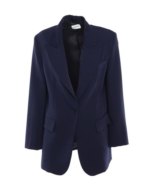 P.A.R.O.S.H. Blue P.A.R.O..H. Single Breasted Tailored Blazer