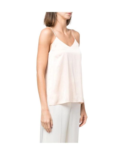 Forte_forte White Spaghetti-Strap Silk Tank