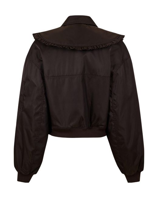 Ganni Black Short Flight Jacket