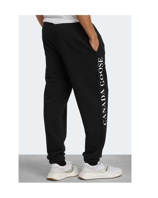 Canada Goose Blue Logo Print Cotton Joggers for men