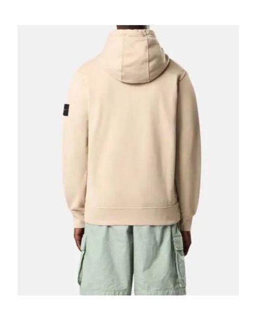 Stone Island Natural Zip-Up Hoodie for men