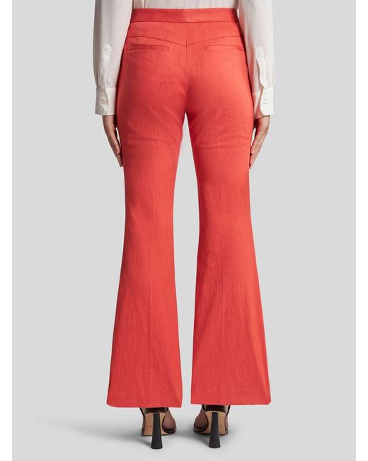 Etro Paisley-Jacquard Flared Trousers