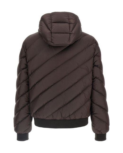Fendi Gray Reversible Quilted Hooded Jacket for men