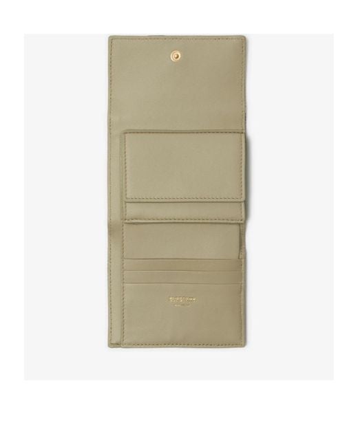 Burberry Blue Checked Trifold Wallet