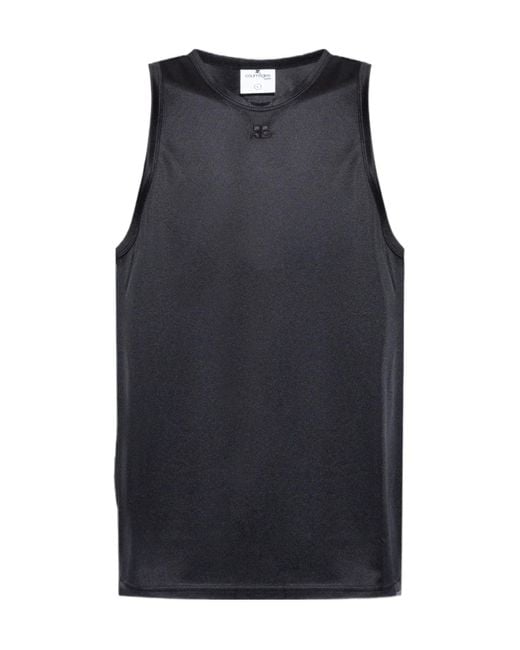 Courreges Blue Courrèges Crewneck Football Tank Top for men