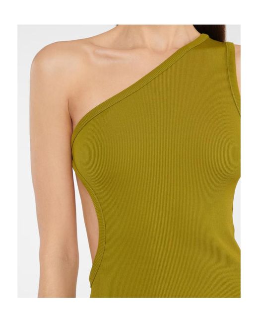 Christopher Esber Green One-Shoulder Dress