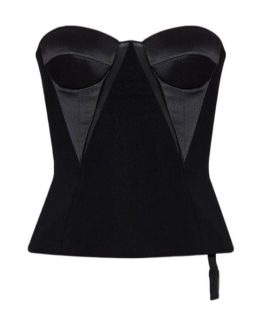 Versace Black Off Shoulder Corset