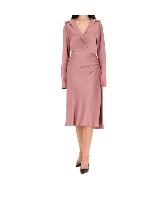 Dries Van Noten Pink 'Smila' Skirt With Knot Detail On The Front And Side Concealed Zip Closure