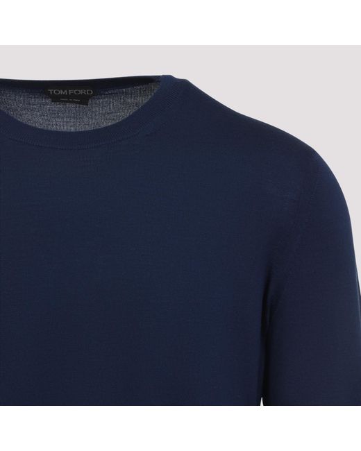 Tom Ford Blue Wool Sweater for men