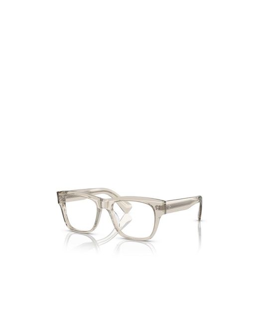 Oliver Peoples White Transparent-Design Square-Frame Glasses for men