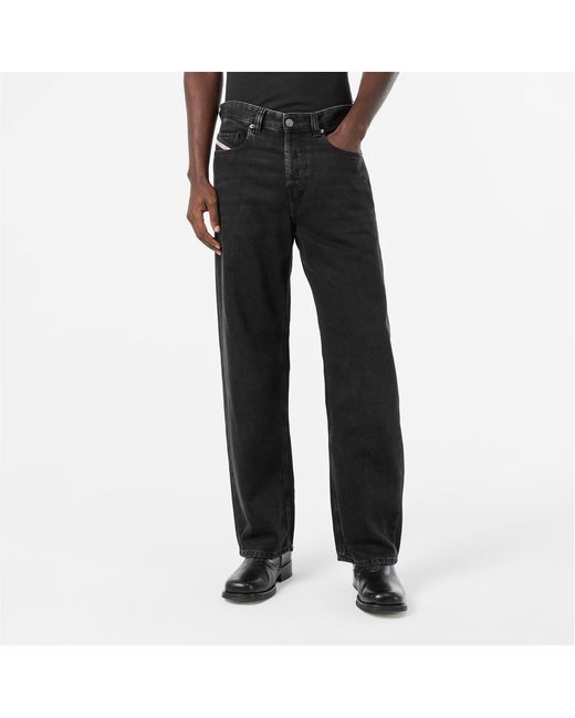 DIESEL Black Straight-Leg Jeans for men