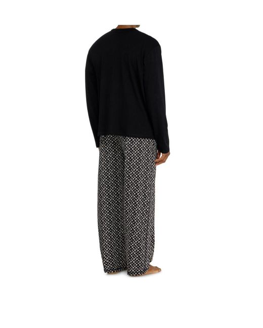 DIESEL Black Nolan Logo Print Pyjamas for men