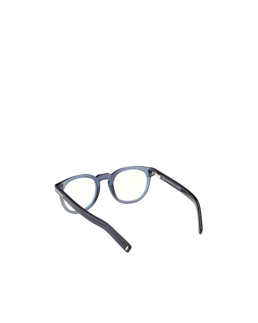 Tom Ford Metallic Eyewear Round Frame Glasses for men