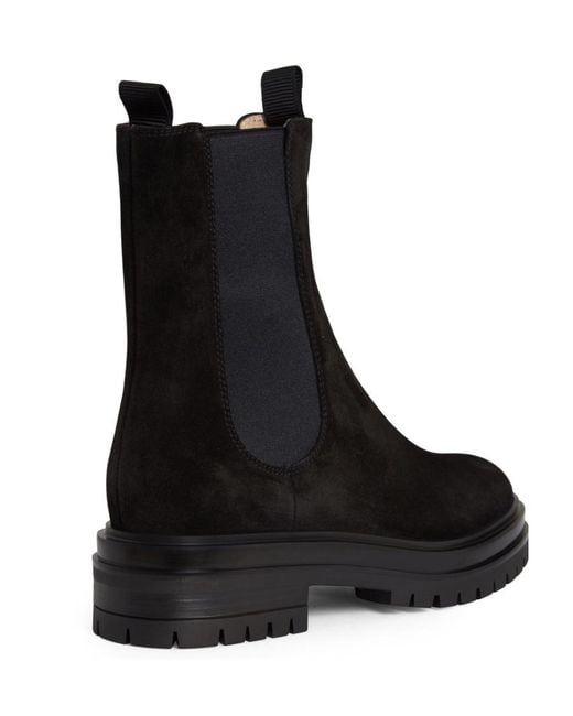 Gianvito Rossi Black Leather Chelsea Boots