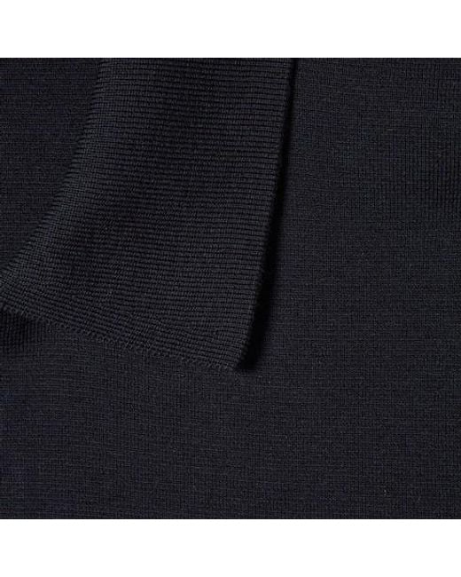 Gucci Black Silk Cotton Knit Polo Shirt for men