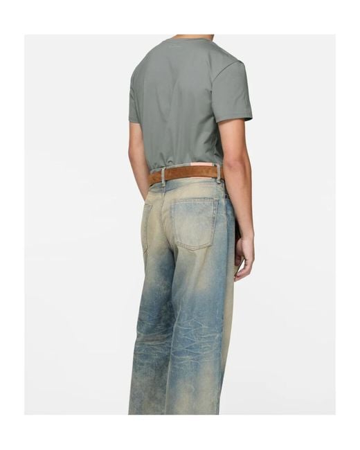Acne Gray Short-Sleeves T-Shirt for men