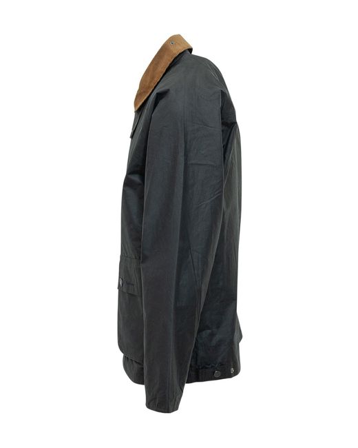 Barbour Black Collared Button-Up Jacket for men