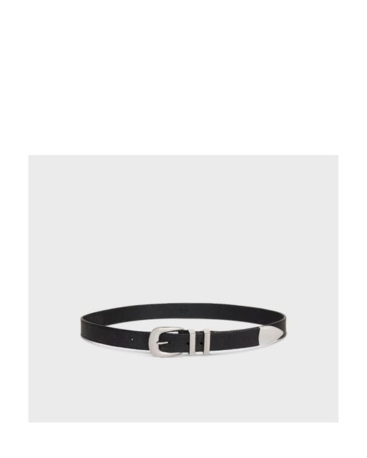 Céline White Western Belt 25Mm for men