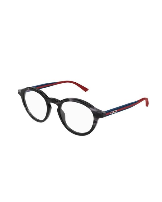 Gucci White Eyewear Round Frame Glasses for men