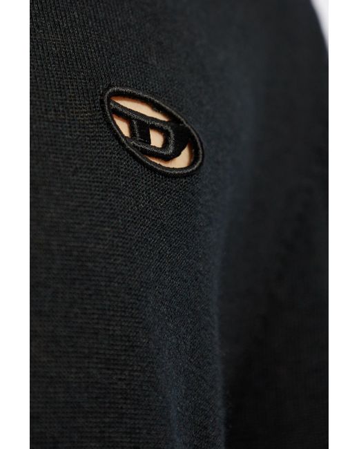 DIESEL Black K-Verim V-Neck Knitted Jumper for men