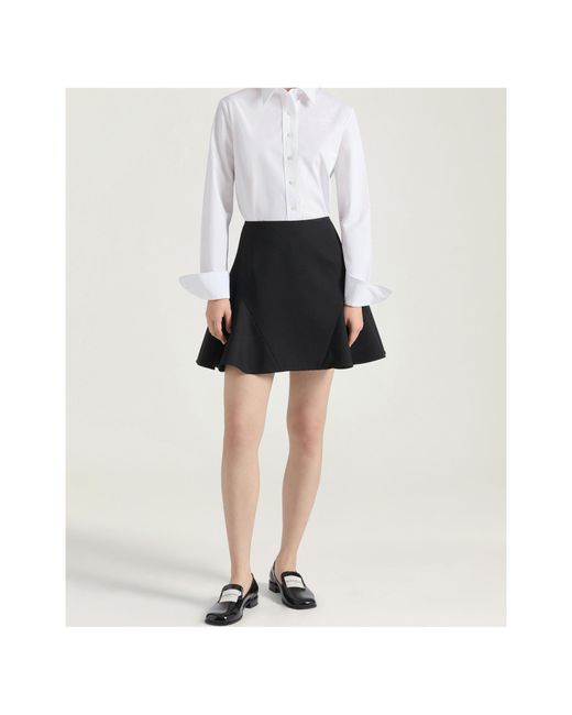 Givenchy Black Wool Mini Skirt