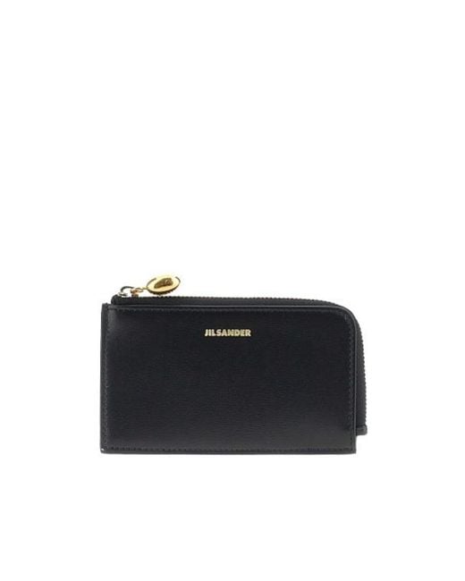 Jil Sander Black Goji Envelope Card Holder