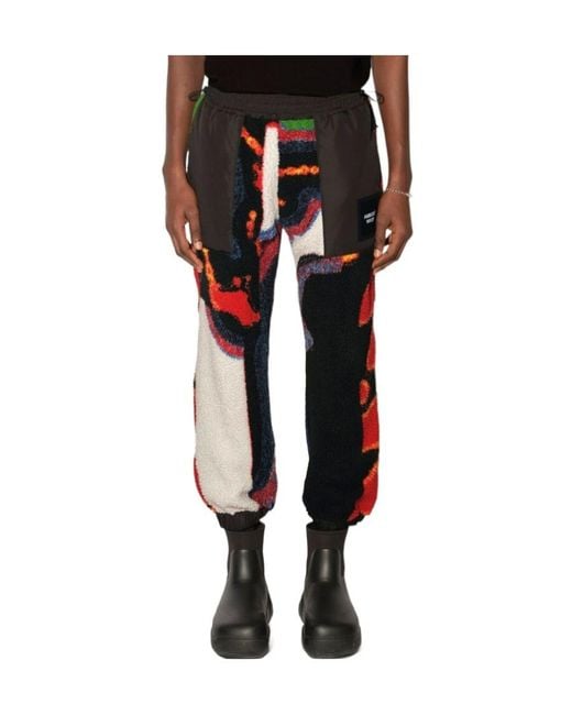 Ambush Red Teddy-Jacquard Drawstring Sweatpants for men