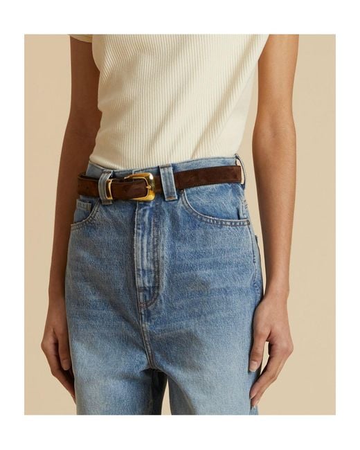 Khaite White Benny Buckled Belt