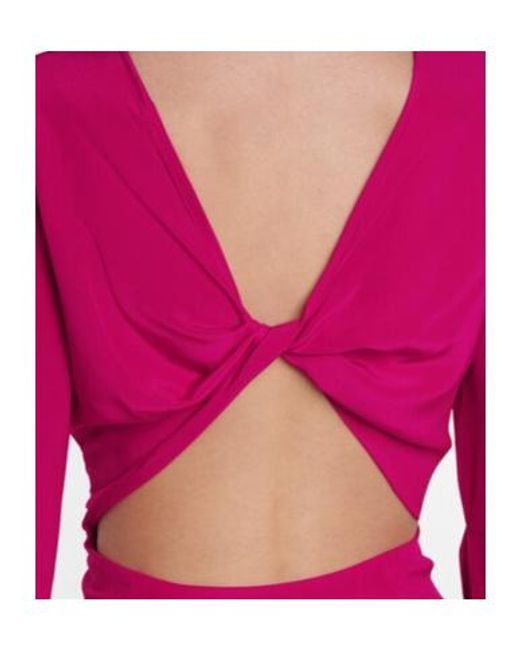 Victoria Beckham Pink Backless Mid-Length Dress