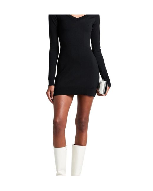 Balenciaga Black Versatile Slim Fit Knit Dress