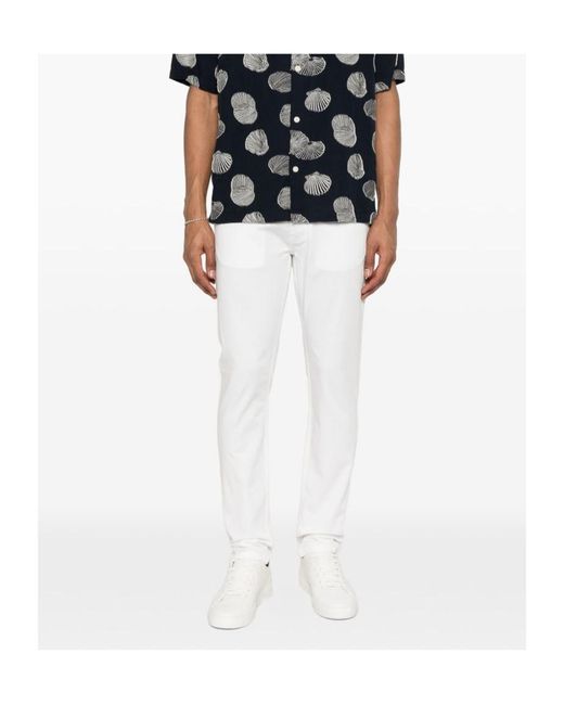 Emporio Armani J05 Logo Jeans in White for Men | Lyst