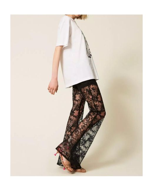 Twinset Black Lace Trousers