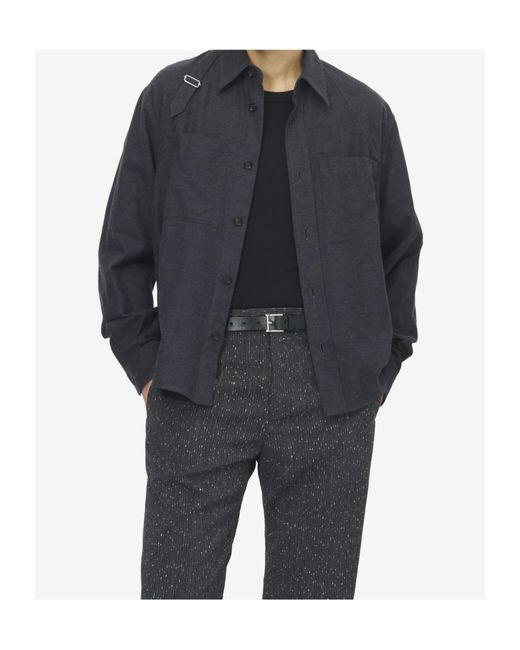 McQueen Gray Harness Overshirt for men