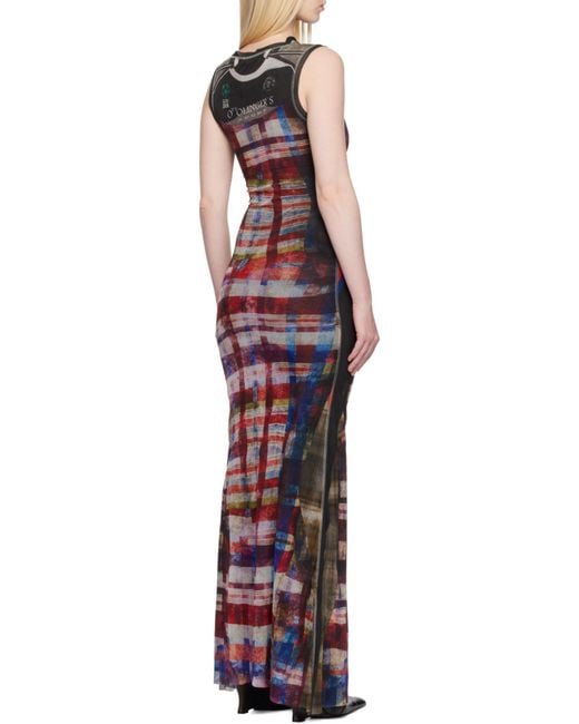 OTTOLINGER Red Printed Mesh Maxi Dress