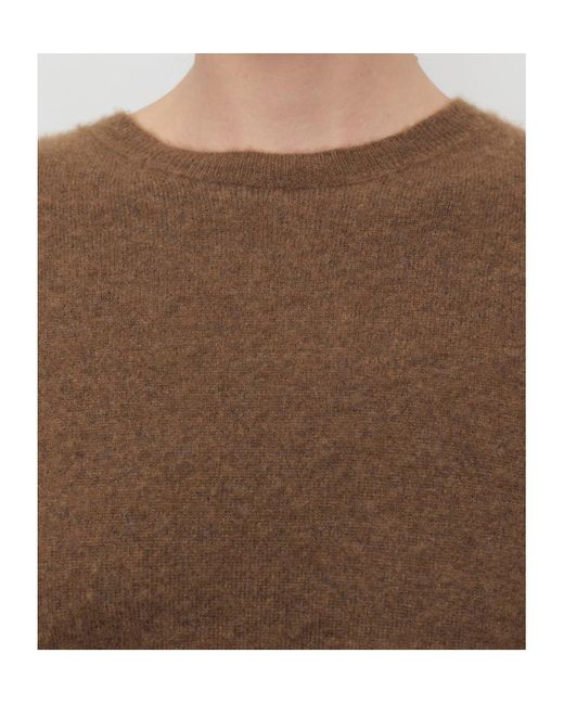 The Row Brown Lorynna Cashmere And Silk-Blend Sweater
