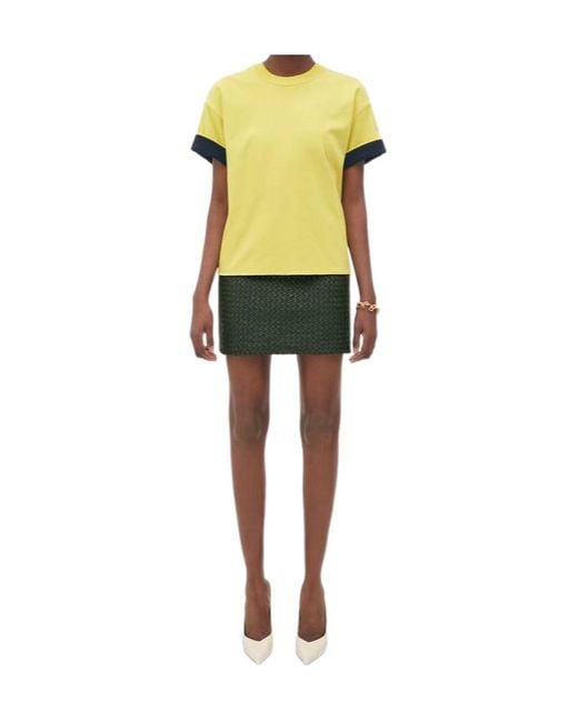 Bottega Veneta Yellow Double Short-Sleeved T-Shirt