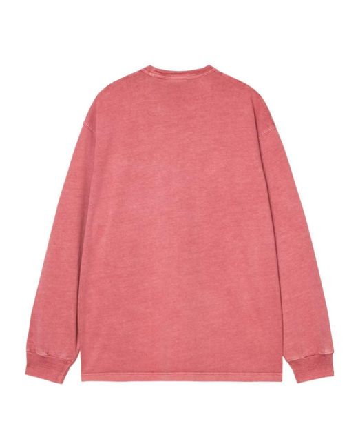 Carhartt Pink Pocket Long-Sleeve T-Shirt for men