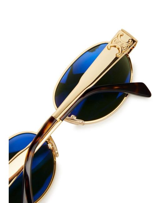 Céline Metallic Round-Frame Sunglasses