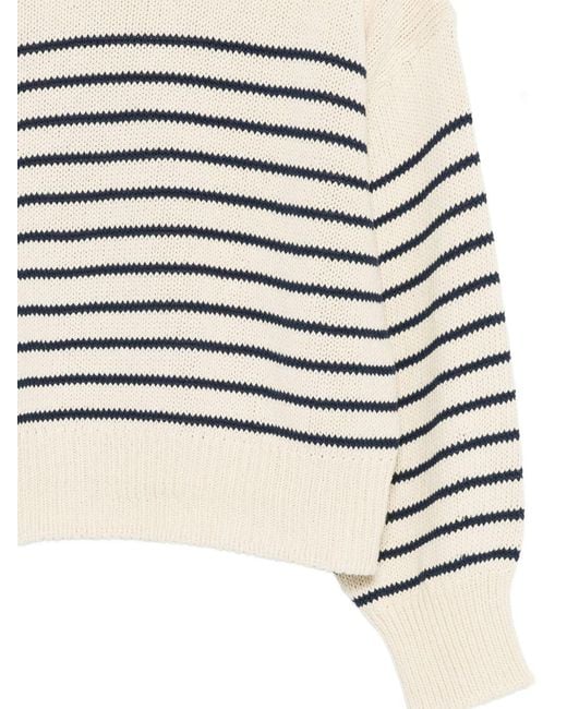 Alysi White Crew Neck Pullover