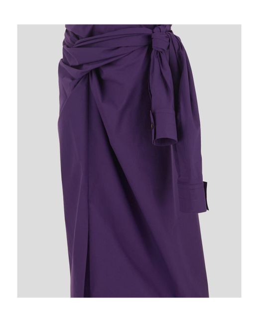 Quira Purple Wrapped Design Skirt