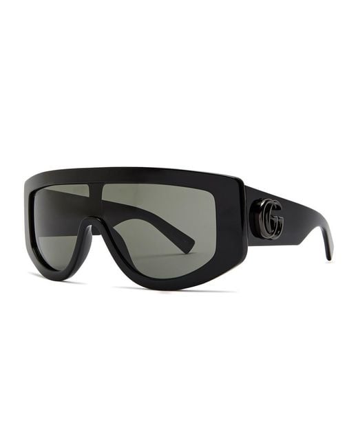 Gucci Black Mask Aviator-Style Sunglasses