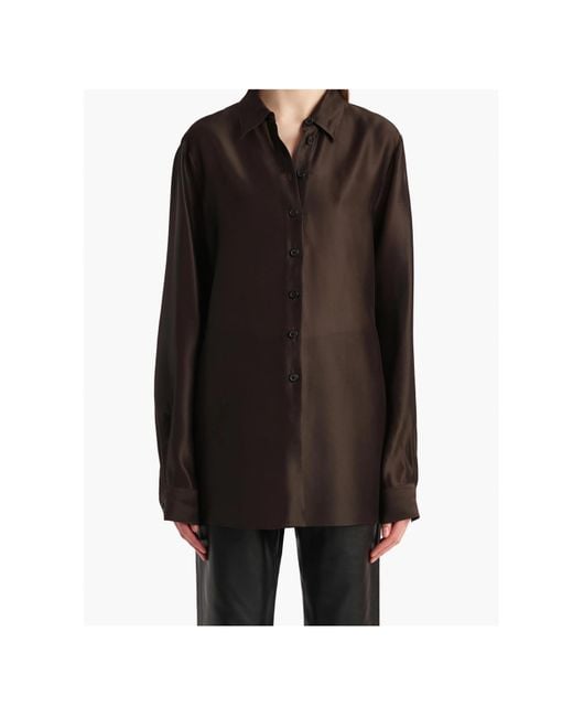 Khaite Black Auryn Long-Sleeved Shirt