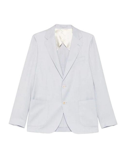 Lardini White Patch-Pocket Jacket for men